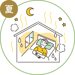 夜も熱気で寝られない（特に日のあたる部屋)